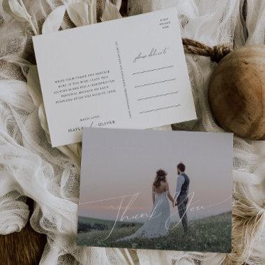 Whimsical Script Horizontal Photo Thank You Post