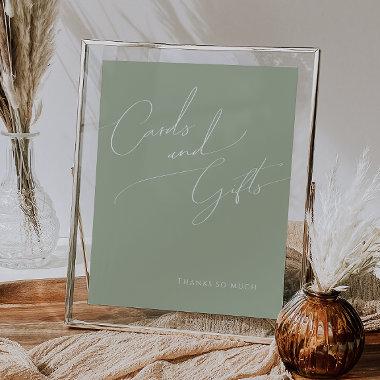 Whimsical Script | Sage Green Invitations and Gifts Sign