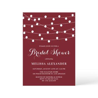 Whimsical String Lights Burgundy