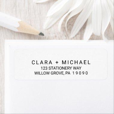 Whimsical Typography Wedding Label