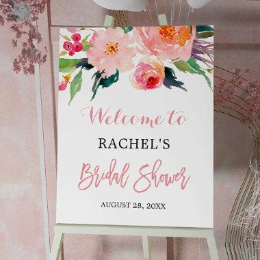 Whimsical Watercolor Floral Bridal Shower Sign