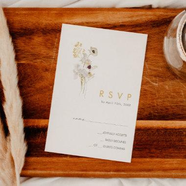 Whimsical Wildflower Bouquet RSVP Card