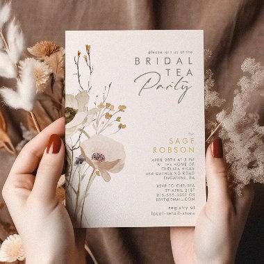 Whimsical Wildflower Bridal Tea Party Invitations