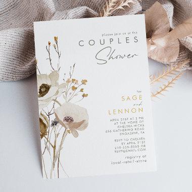 Whimsical Wildflower Couples Shower Invitations