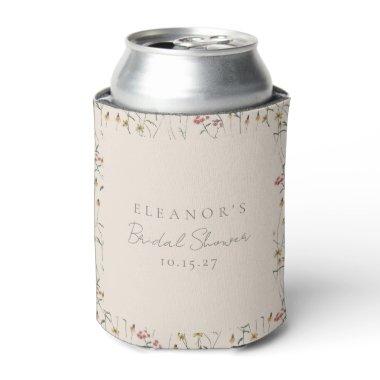 Whimsical Wildflower Floral Custom  Can Cooler