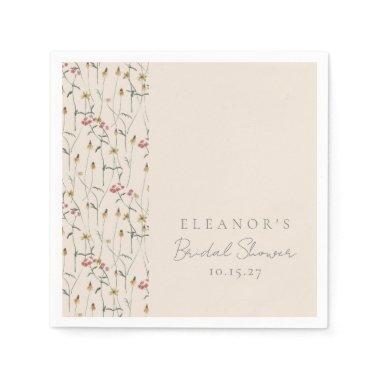 Whimsical Wildflower Floral Custom  Napkins