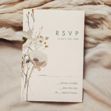 Whimsical Wildflower | Ivory RSVP Card