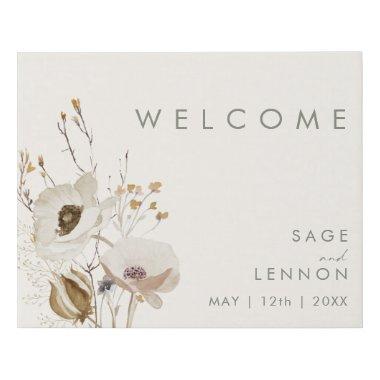 Whimsical Wildflower | Ivory Welcome Sign
