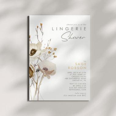 Whimsical Wildflower Lingerie Shower Invitations