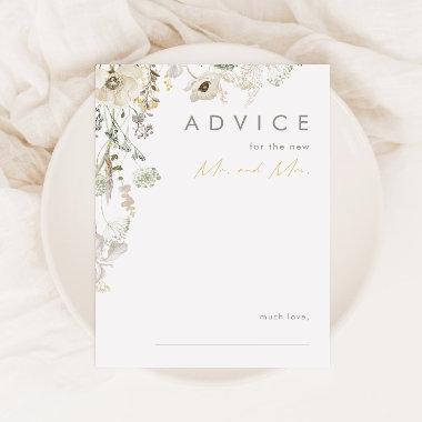 Whimsical Wildflower Meadow Wedding Advice Card