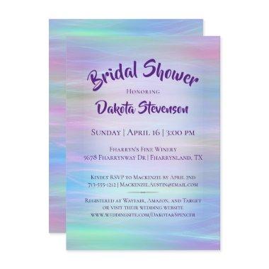 Whimsical Wisps | Holo Fairy Ombre Rainbow Shower Invitations