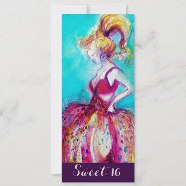 WHIMSICAL YOUNG GIRL SWEET 16 BIRTHDAY PARTY Invitations