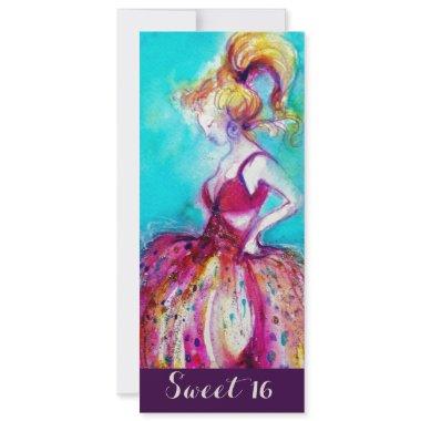 WHIMSICAL YOUNG GIRL SWEET 16 BIRTHDAY PARTY Invitations