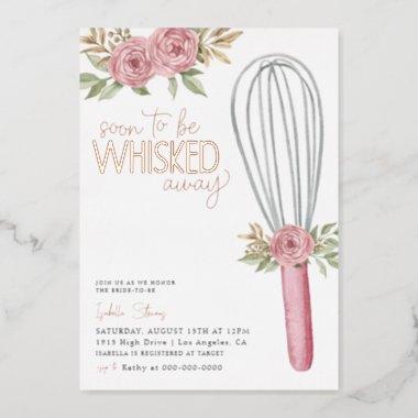 Whisked Away Baking Bridal Shower Foil Invitations