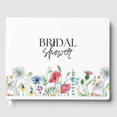 White Aesthetic Wildflowers  Guest Book