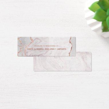 White Agate Bridal Shower Registry Insert Card