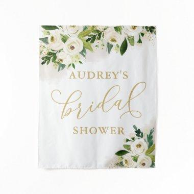 White and Gold Floral  Backdrop