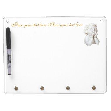 White Angel Dry Erase Board With Keychain Holder