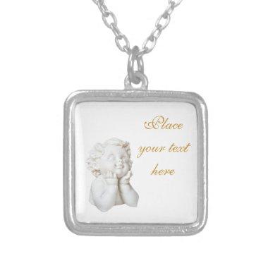 White Angel Silver Plated Necklace
