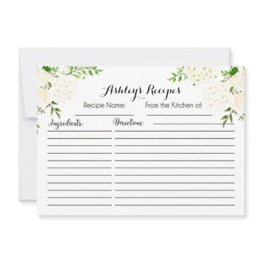 White Beautiful Floral Recipe