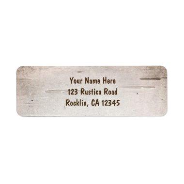 White Birch Tree Wood Rustic Country Invitations Label