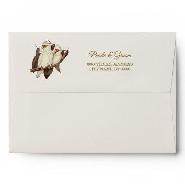 White Birds Wedding Envelope