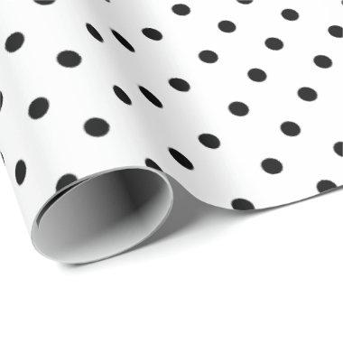 White | Black Polka Dot Wrapping Paper