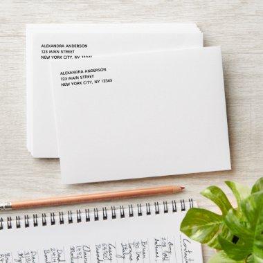 White Black Simple Minimalist Colored Envelope