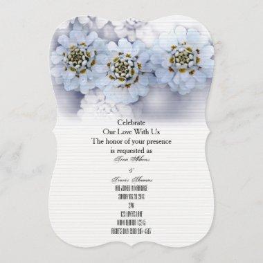 White Blossoms Party Family Friends Wedding Guests Invitations