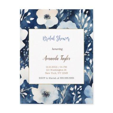White Blue Flowers Minimal