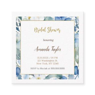 White Blue Flowers Minimal  Enclosure