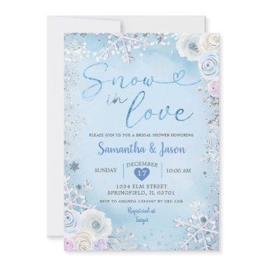 White Blue Snow in Love Winter