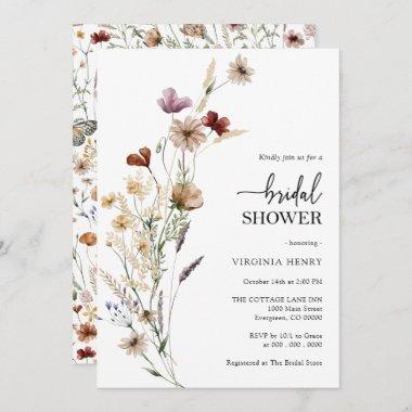 White Boho Bridal Shower Invitations