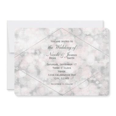 White Bokeh Light Elegant Glam Wedding