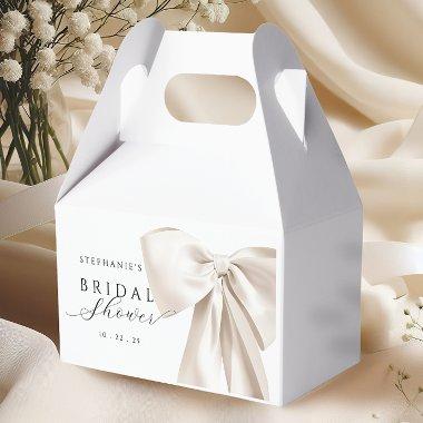 White Bow  Favor Boxes
