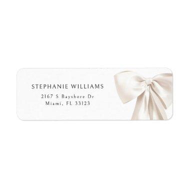 White Bow  Return Label