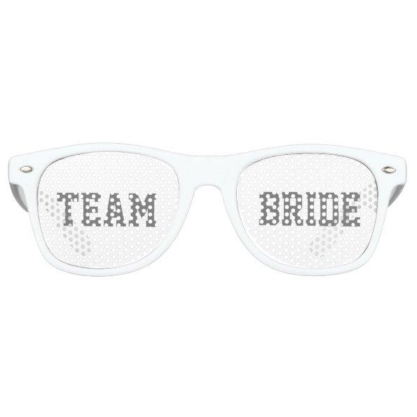 White Bride Team Bride Retro Sunglasses