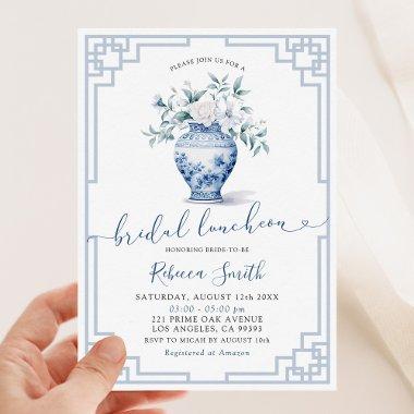 White Chinoiserie Ginger Jar Bridal Luncheon