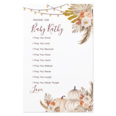 White Cream Pumpkin Love Prayers for Baby Sign