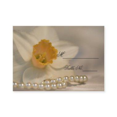 White Daffodil Pearls Spring Wedding Place