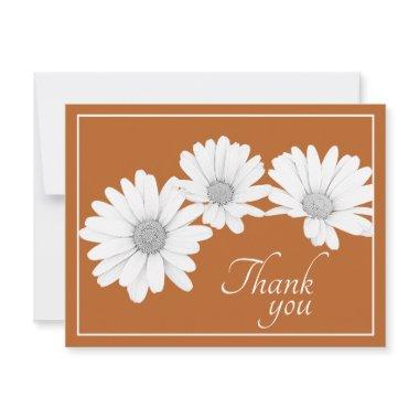 White Daisy Chain With Cinnamon Backdrop Thank You Post
