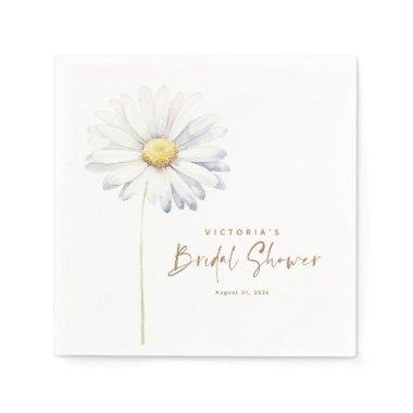 White Daisy Flower Elegant Cute Boho Napkins