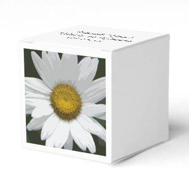 White Daisy Flower Wedding Favor Boxes