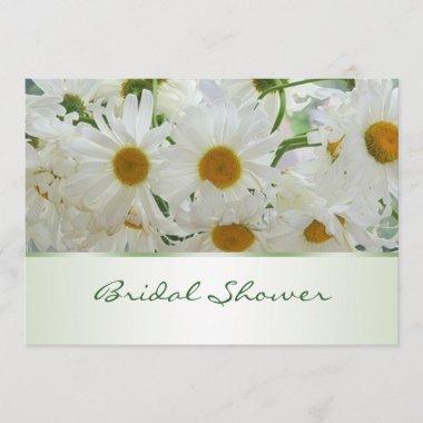 White daisy flowers Bridal Shower Invitations