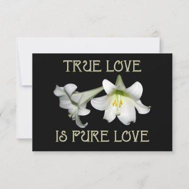 White Easter Lilies: True Love is Pure Love Invitations