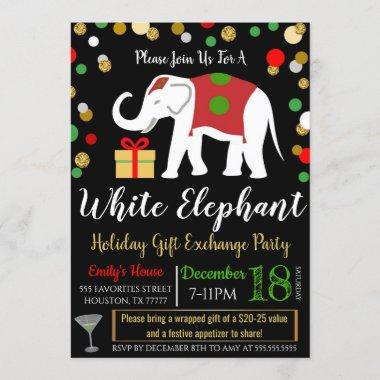 White Elephant Exchange Party Invitations