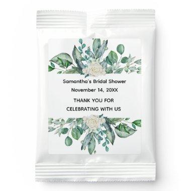 White Floral Greenery Bridal Shower Favors Margarita Drink Mix