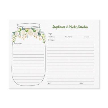 White Floral Greenery Mason Jar Recipe