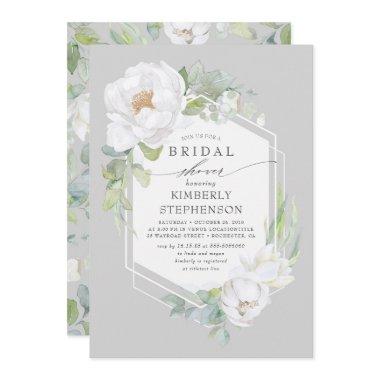 White Floral Greenery Modern Elegant