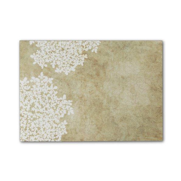 White Floral Vintage Wedding Post-it Notes